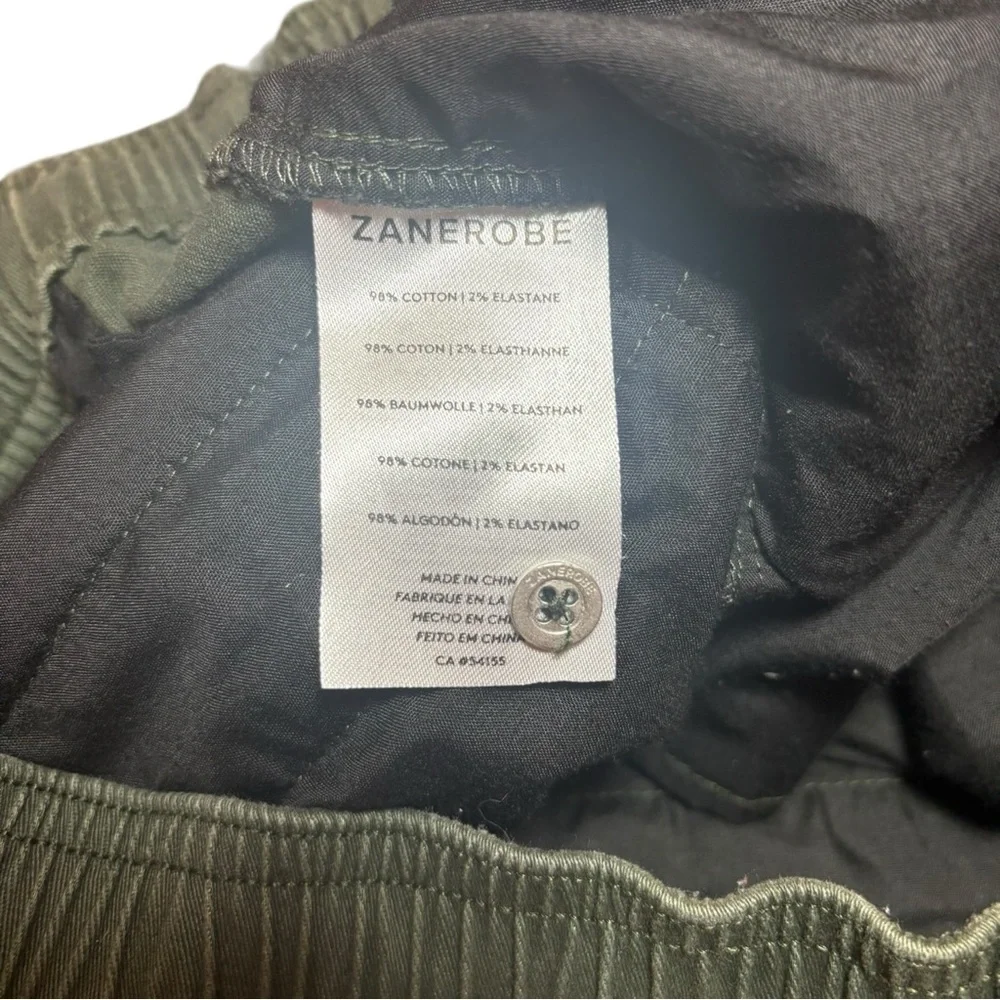 ZANEROBE Sureshot Jogger Olive Green Cotton Stretch Elastic Waist Men’s Sz 36 - Picture 7 of 7